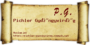 Pichler Gyöngyvirág névjegykártya